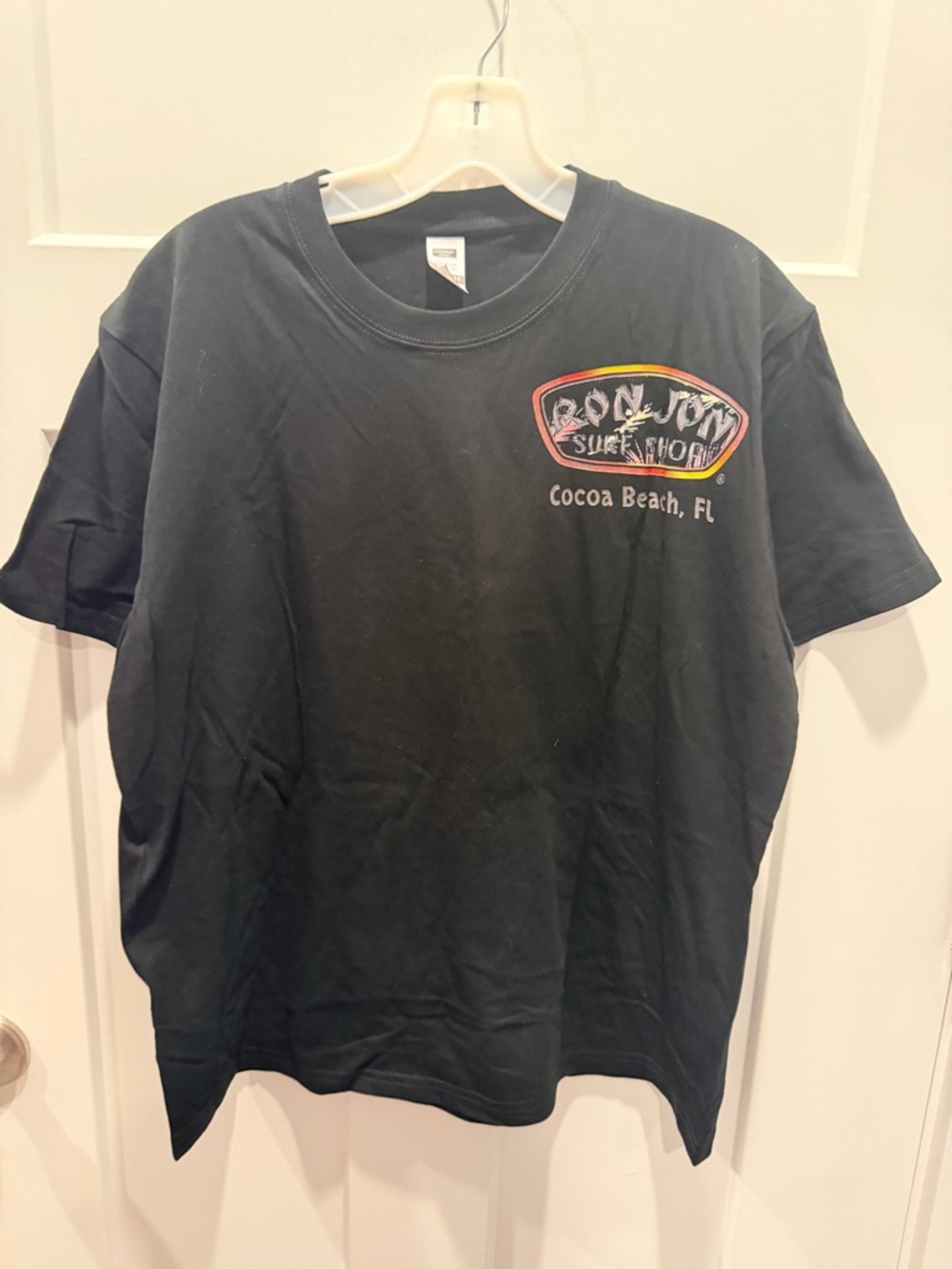 Ron Jon Surf Shop Cocoa Beach FL Tee Large Black Graphic T Shirt Florida Surf